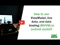 How to use ViewModel live data and data binding VM android tutorial using kotlin