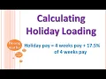 Calculating Holiday Loading Part 1