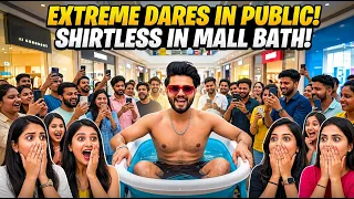 Dares In Public 😱 Taking Bath In Mall @ThatWasCrazy