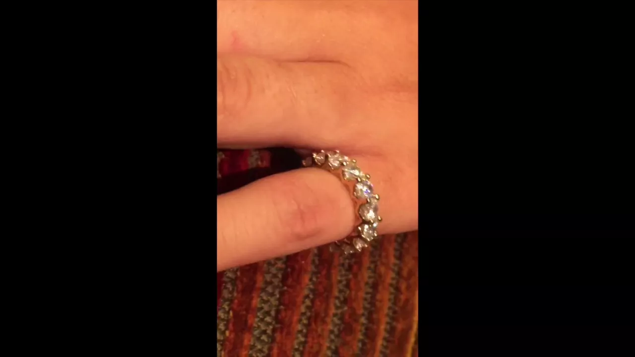 Cubic Zirconia  or diamond ?! Engagement ring 14k Yellow gold |8624E