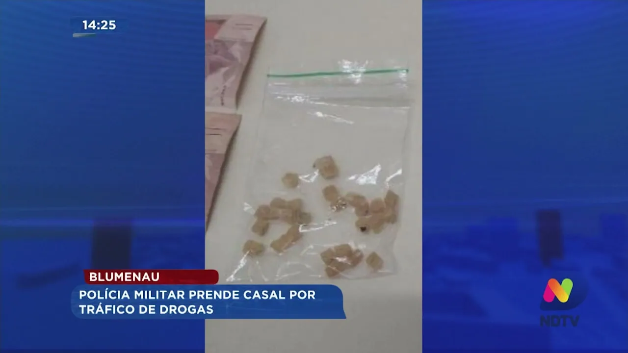PM prende casal por tráfico de drogas em Blumenau