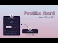 Animated Profile Card UI Design using Html CSS CSS Card Hover Effects