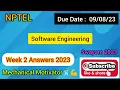 Software Engineering Week 2 Quiz Assignment 2 Solution NPTEL SWAYAM 2023