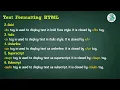 Text Formatting in HTML Font Bold Italic superscript subscript tags Chapter 5 9th Computer
