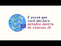 JavaScript puro E assim que voce declara metodos dentro de classes