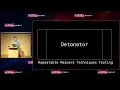 9 Dobin Rutishauser Detonator - Repeatable Malware Techniques Testing