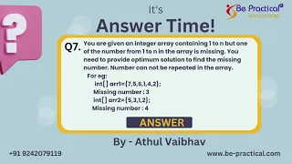 Java Programming Tutorial Find Missing Number in Array java basic Programs be-practical com