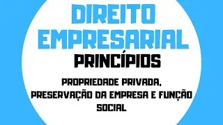 DIREITO EMPRESARIAL │PRINCÍPIOS FINAIS