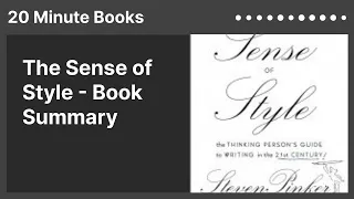 The Sense of Style - Book Summary