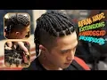 Straight hair dreadlocks extensions Dreads extension tutorial how to install dreads