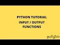 Python Functions in in to Python in and input