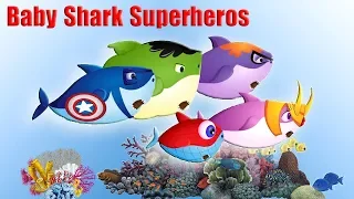 Download Baby Shark Superheros | Baby Shark Sing and Dance | Nursery Rhymes Song for babies MP3