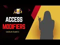 Lecture 3 part 1 Access modifier Public Private Protected Default