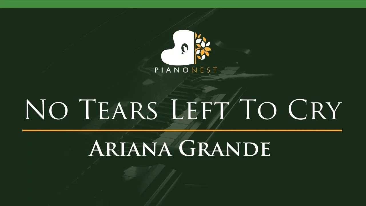 Ariana Grande - No Tears Left To Cry - LOWER Key (Piano Karaoke / Sing Along)