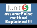 JUnit 5 Assumptions - assumeFalse method