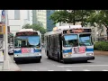 MTA New York City Bus Orion VII Hybrids on the M104 Bus on the M5 Bus