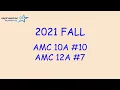 2021 Fall AMC 10A and AMC 12A