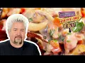 Seafood CHOWDER-Topped French FRIES Diners Drive-ins and Dives with Guy Fieri Food Network