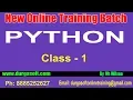 Python Online Training Tutorials Class - 1 by Wilson