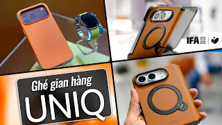 IFA26: Ghé gian hàng Uniq: Đồ da cầm vẫn êm tay, làm sẵn cả ốp cho iPhone gập