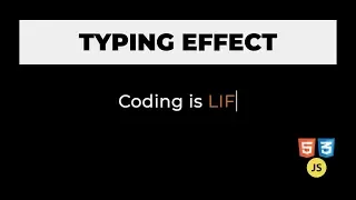 Typing Effect with HTML CSS and JavaScript