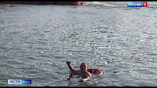 В Омске в Иртыше едва не утонул мужчина