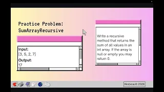 Recursion in Java Summing an Array Using Base and Recursive Cases