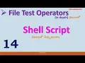 File Test Operators in shellscript shell script Telugu FS with SRIKANTH