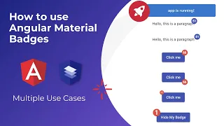 How to use Angular Material Badge Multiple Use Cases covered