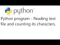 Python - read text file and count letters