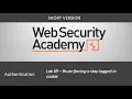 Authentication Vulnerabilities - Lab Brute-forcing a stay-logged-in cookie Short Version