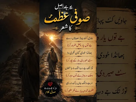 جاویں کٹ پہاڑ مصیبتاں دے | صوفی عظمت کا دل چھو لینے والا کلام | Sufi Kalam