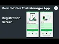 React Native Task Manager App Add Registration Screen UI Download Free Code