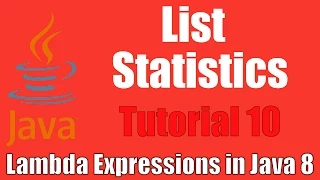 List Statistics - Lambda Expressions In Java 8 Tutorial 10