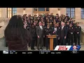 Kansas City police officers debut new navy blue uniforms