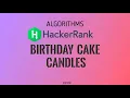 Birt ay Cake Candle Hackerrank Algorithms Solution