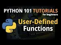 Python 101 Session 7 User-Defined Functions