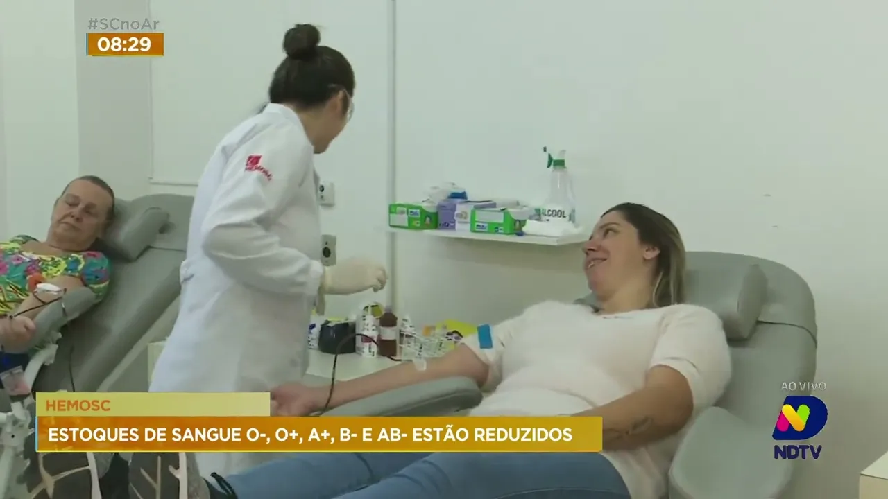 Hemosc de Joinville está com baixo estoque de alguns tipos sanguíneos