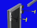 3D Depiction of How to Assemble Roller Wheel Brackets
