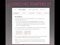 CODECHEF - Starters 57 Contest