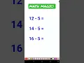 Lagu Magic trick! #shorts #subtraction #subtract #fast #fastandeasymaths #math #mathematics #bones
