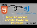 How to write HTML Code in Visual Studio Code
