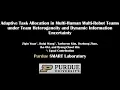 Adaptive Task Allocation in MH-MR Teams under Team Heterogeneity and Dynamic Information Uncertainty