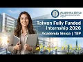TIIP Taiwan Internship 2026 Academia Sinica Internship 2026 Taiwan Fully Funded Program