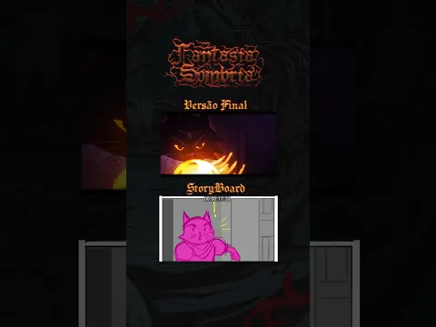 Storyboard x Versão Final de um trechinho de “Fantasia Sombria”
