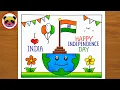 Independence Day Drawing 15 August Drawing Independence Day Poster Drawing Easy Step By Step