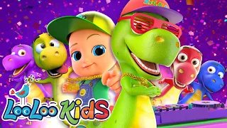 Five Little Dinos + Toy Song + Hello Song | Learn Good Manners | Fun Kids Songs by LooLoo Kids