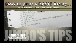 R011 guide How to print-out a BASIC listing on a Commodore printer