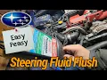 All Model Subaru Easy Step Replacing Power Steering Fluid Flush