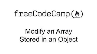 Modify an Array Stored in an Object